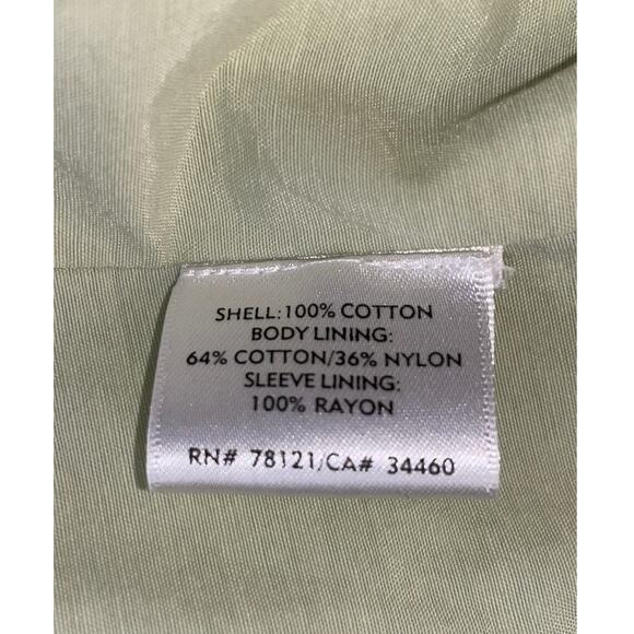 EILEEN FISHER Cotton Twill Coat in a Soft Green - Size M - Unique Duster Coat - Picture 9 of 11